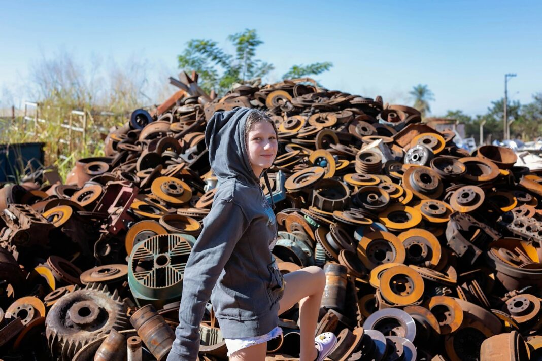 Heaps of trash picked up outside State Farm Stadium during Charlie Kir