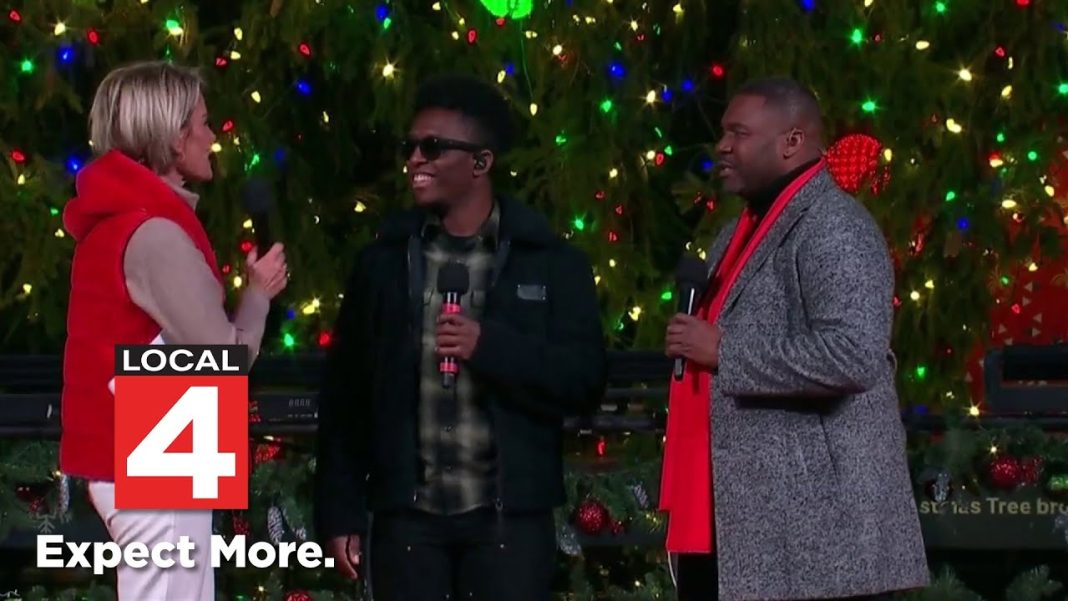 Detroit’s Tree Lighting sparkles with Breland, kicking off the holiday vibes! (Video)