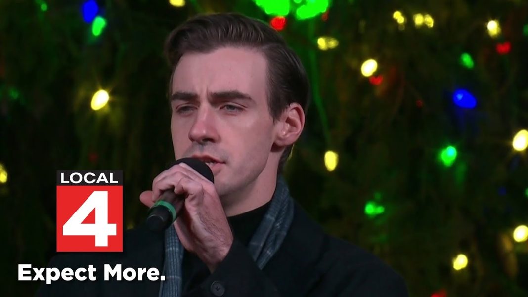 David shines at Detroit’s tree lighting with a Phantom of the Opera hit! (Video)