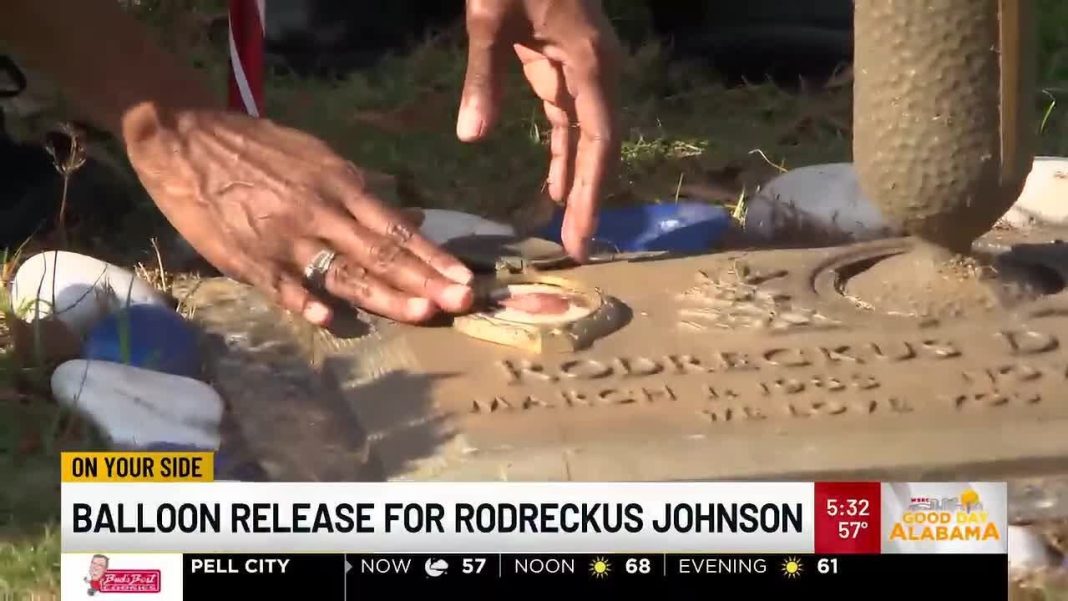 Balloon release honoring Rodreckus Johnson! Join us in celebration. (Video)
