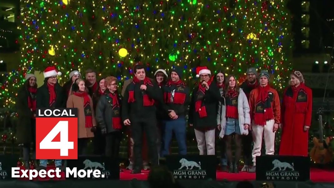 Grosse Pointe Theatre spreads holiday cheer with “White Christmas” at Tree Lighting! (Video)