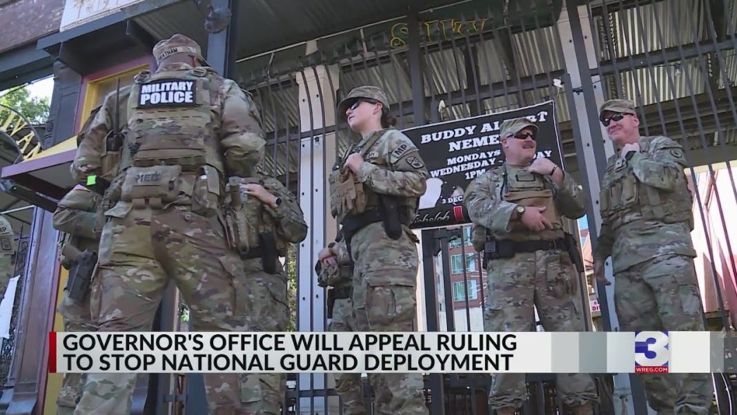 Governor to appeal judge’s order halting National Guard in Memphis (Video)
