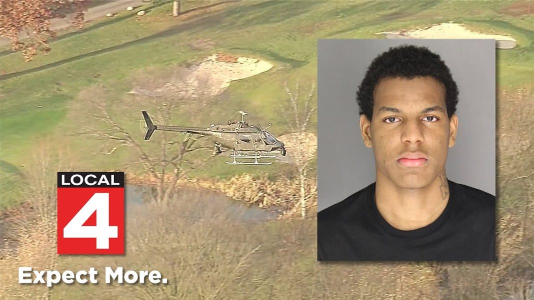 Police manhunt in Redford Township for murder suspect (Video)