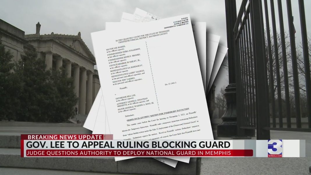 Gov. Lee to appeal ruling halting Guard’s deployment (Video)