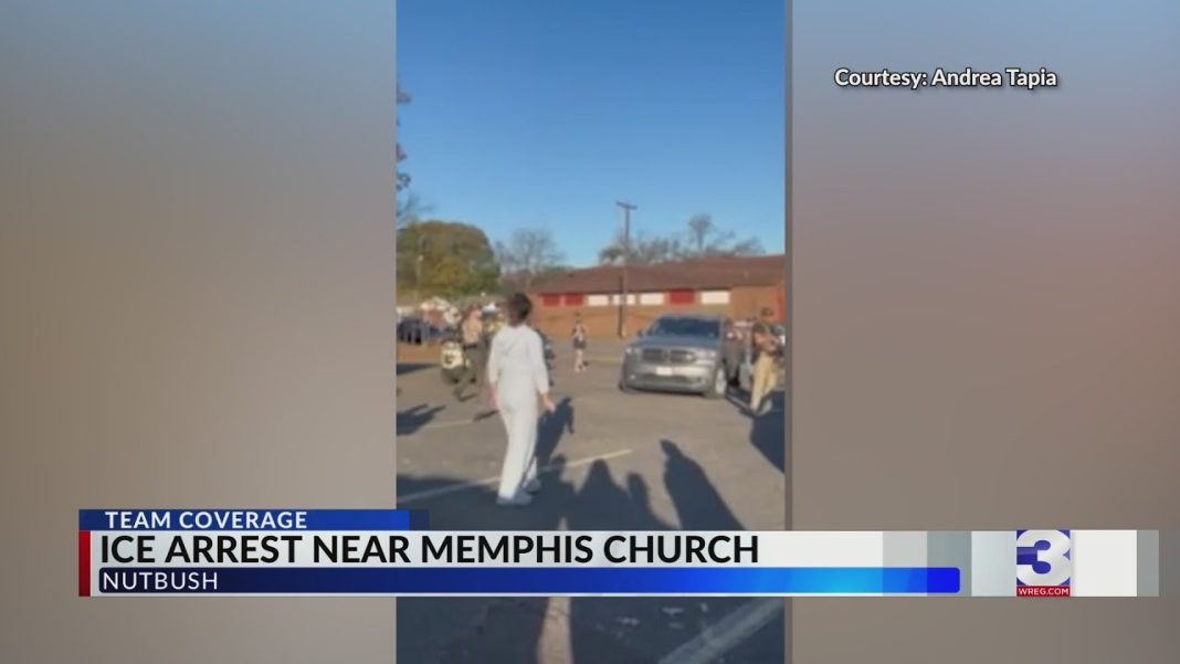 Protesters rally against ICE by Memphis church during Bondi event (Video)