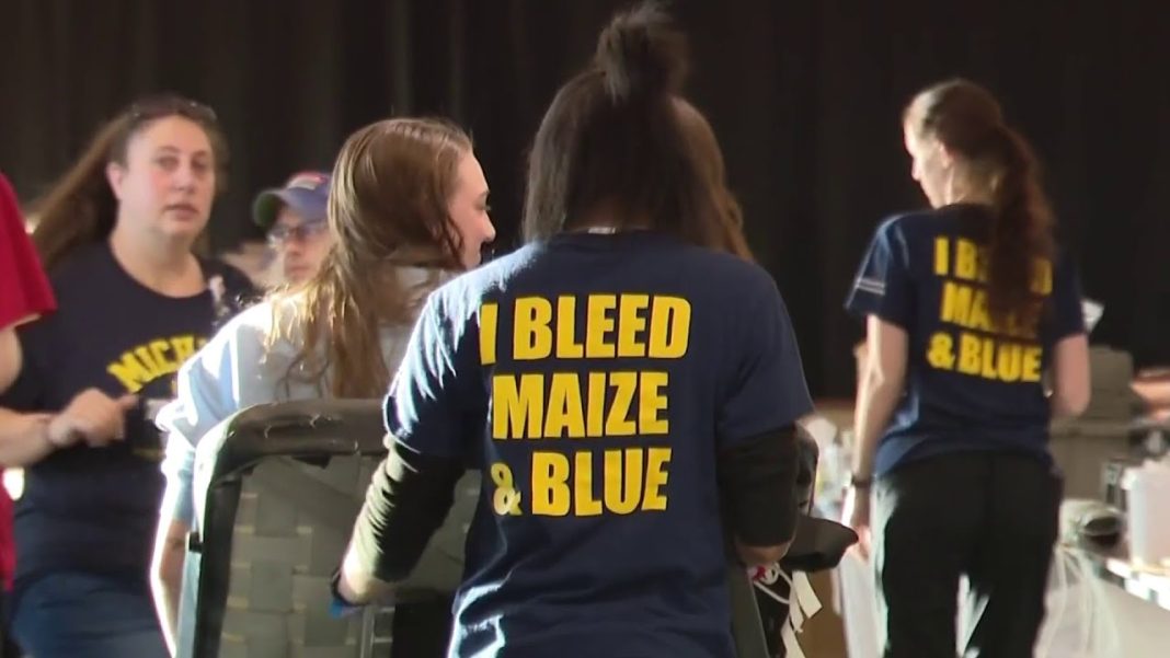 Michigan and Ohio State clash in the ultimate life-saving showdown! (Video)