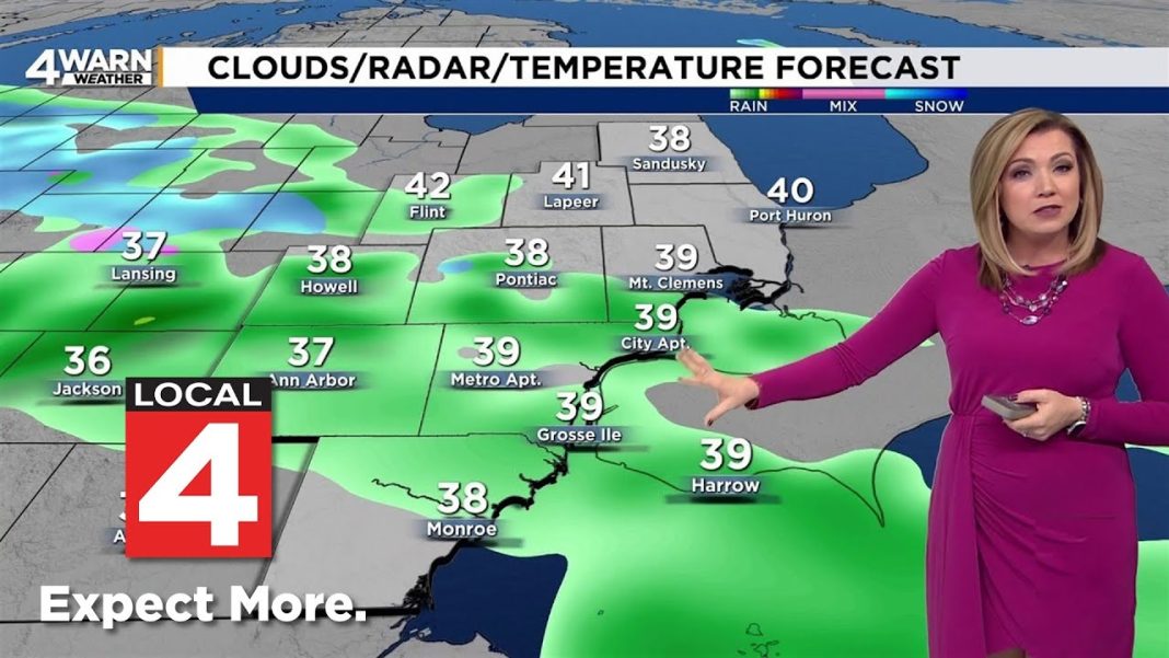 Rain and snow mix headed to Metro Detroit—stay alert! (Video): Rain, snow mix pushing across Metro Detroit.