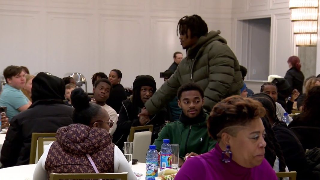 Jamo’s Thanksgiving Dinner: Jameson hosts Detroit families post-Lions game! (Video)