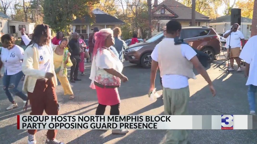 “Free the 901” hosts block party to oppose National Guard. (Video)