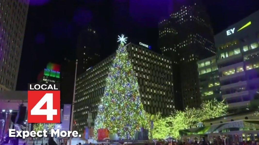 Detroit Tree Lighting brightens downtown, fueling joy for the holiday season! (Video)