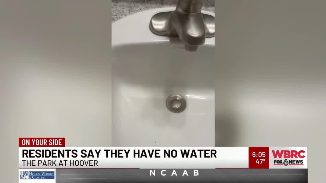 Residents at The Park at Hoover report they have no water. (Video)
