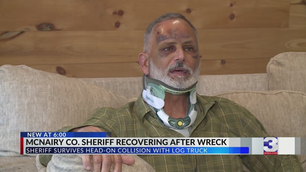 Injured sheriff reflects on gratitude post log truck wreck (Video)