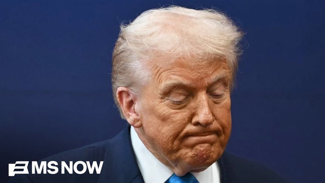 New poll shows Trump hitting second-term low as GOP defections rise. (Video)