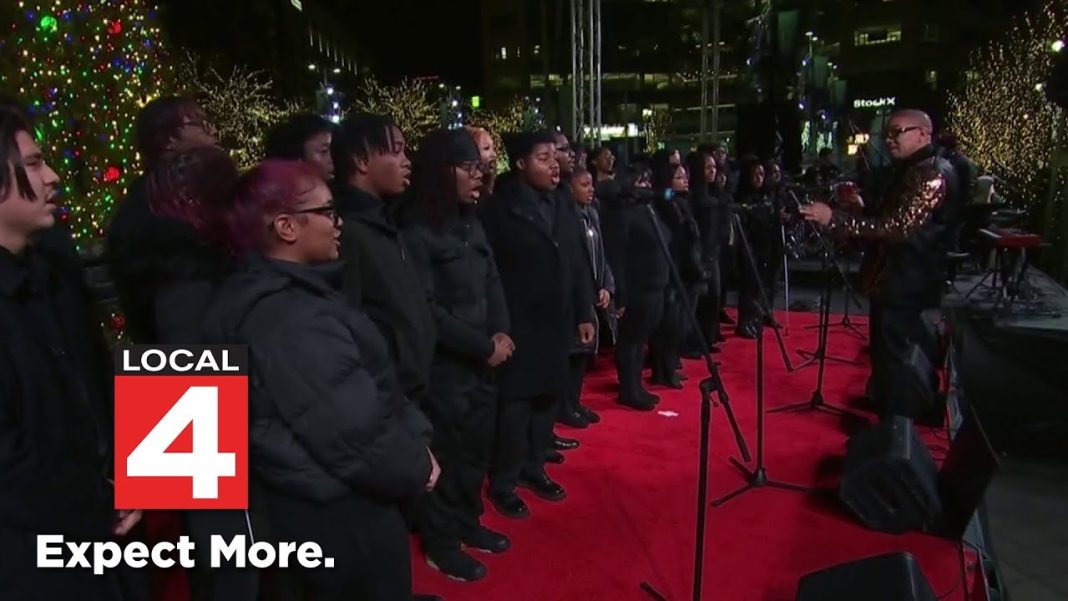 Cass singers light up the Detroit Tree Lighting with holiday cheer! (Video)