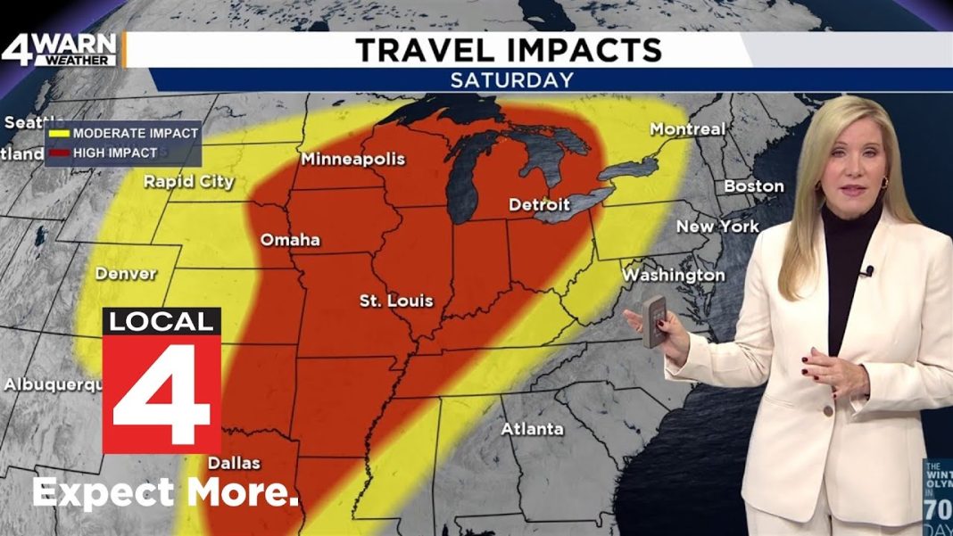 4-6 inches of snow headed for Metro Detroit this Saturday! (Video)