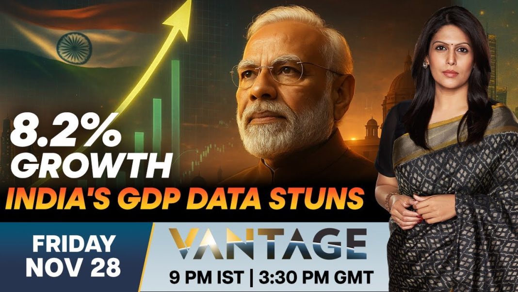 LIVE: Indian Economy Surges 8.2%, Defying Headwinds & Expectations! (Video): Vantage with Palki Sharma