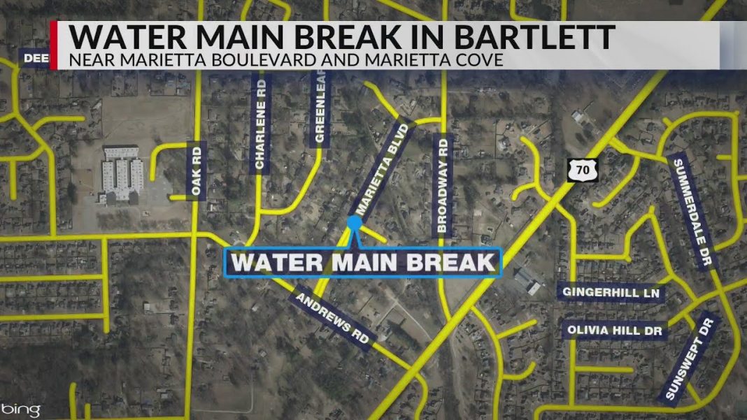 Bartlett’s parts are dry as crews fix a broken water main! (Video)