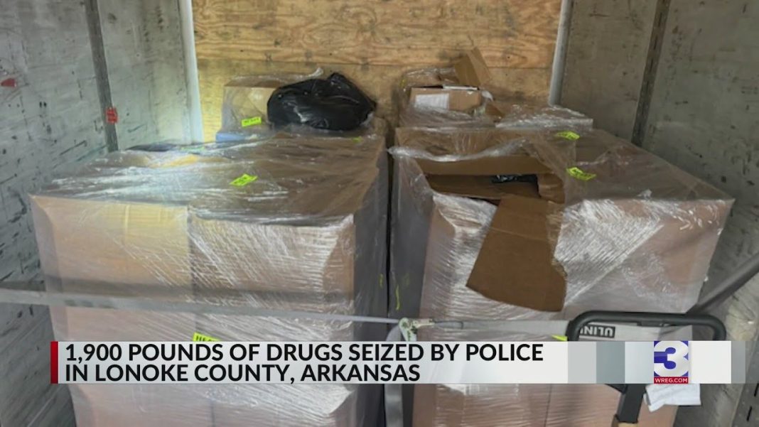 1,900 lbs of drugs seized by police in Lonoke County, Arkansas! (Video)