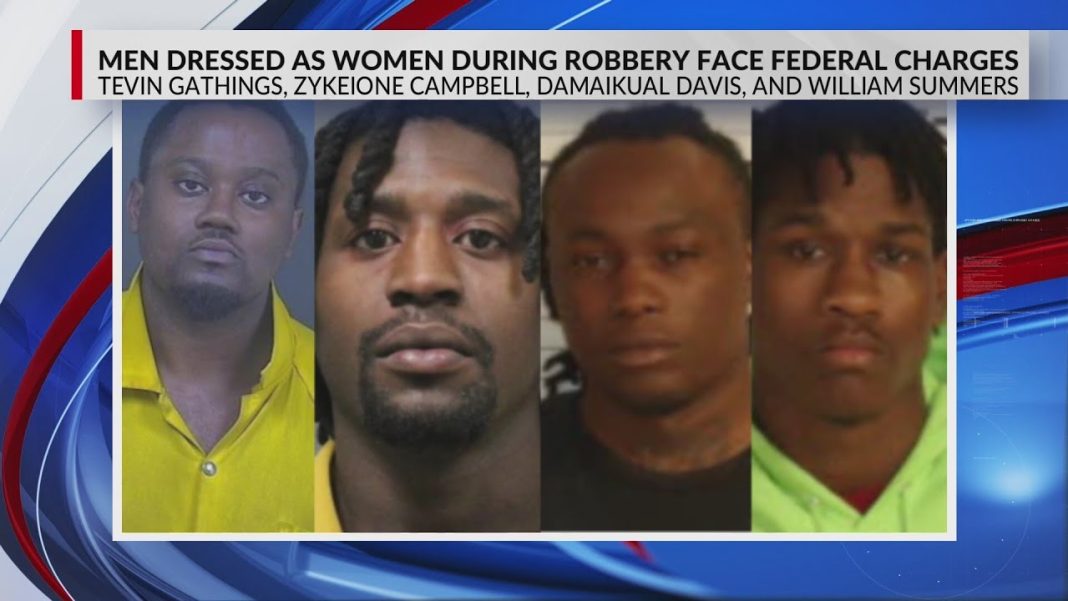Men in dresses during armed robbery hit with federal charges (Video)