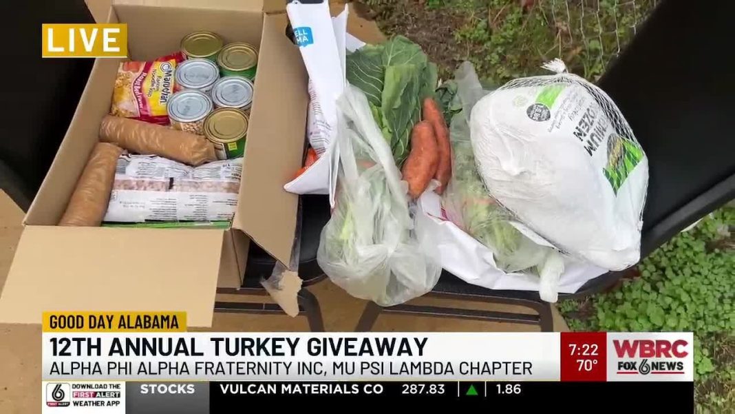 Turkey giveaway time! Join us for the 12th annual event by Alpha Phi Alpha Fraternity Inc. (Video)