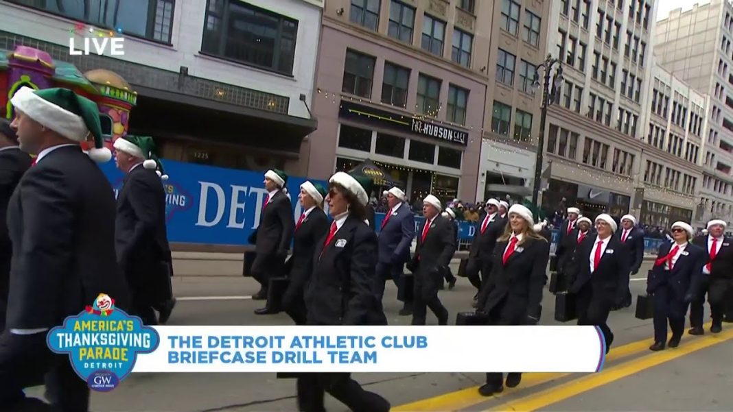 Detroit Athletic Club’s Briefcase Drill Team shines at America’s Thanksgiving Parade! (Video)