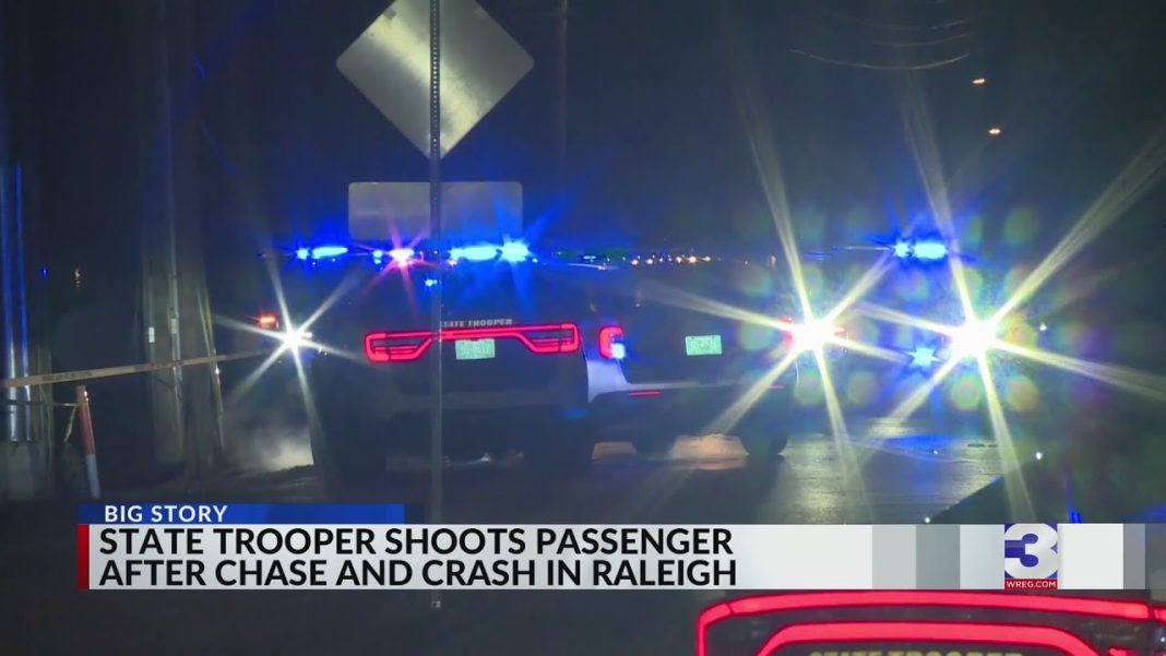 State trooper fires at passenger post-chase and crash in Raleigh (Video)