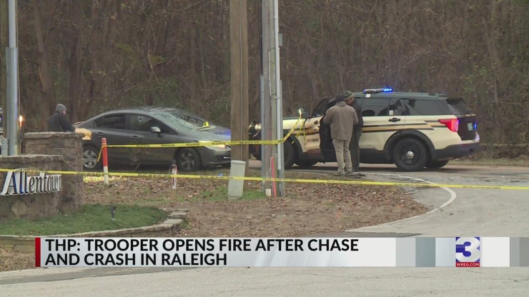 Trooper fires shots after chase leads to crash in Raleigh (Video)