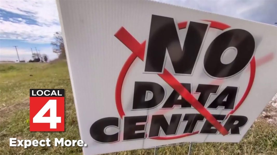 Saline folks rally against DTE’s AI data center plans! (Video)