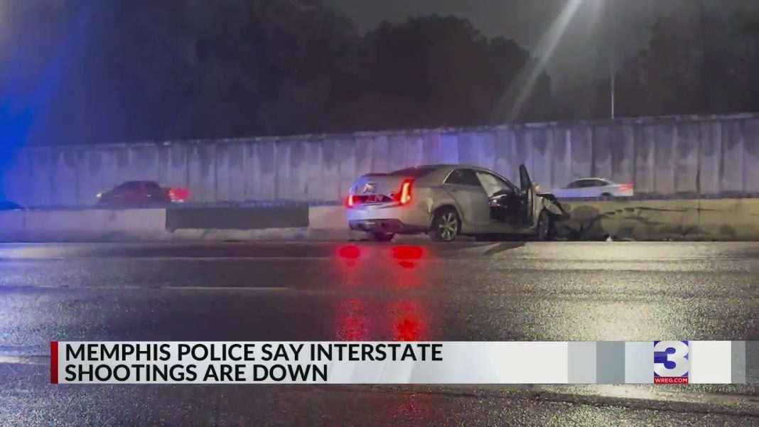 Driver crashes into retaining wall after being shot at on I-240 (Video)